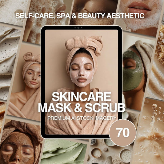 The Glow Lab Co. Skincare Collection – Skincare Mask & Scrub Images (70 Pack)