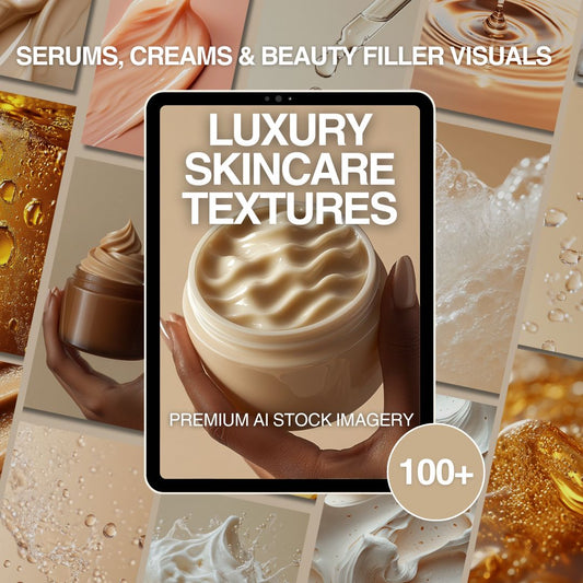 The Glow Lab Co. Skincare Collection - Luxury Skincare Textures Images (100+ Pack)